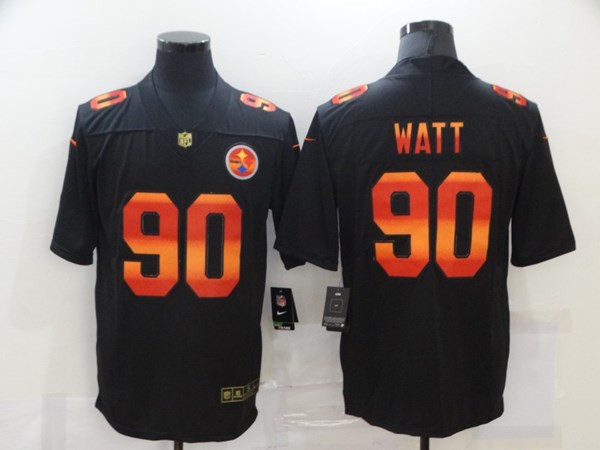Men's Pittsburgh Steelers #90 T. J. Watt Black NFL 2020 Fashion Limited Stitched Jersey